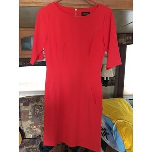 Tahari Coral Pink Dress with Pockets
